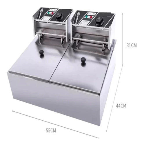 Freidora Electrica Doble Deposito 12 Litros