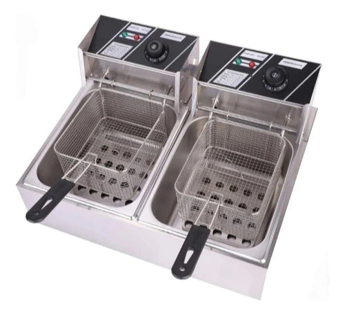 Freidora Electrica Doble Deposito 12 Litros