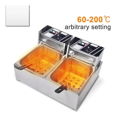 Freidora Electrica Doble Deposito 12 Litros