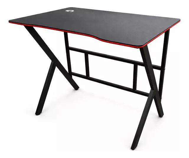 Escritorio Gamer 120x60 Metálico Computador Oficina Estudio Negro