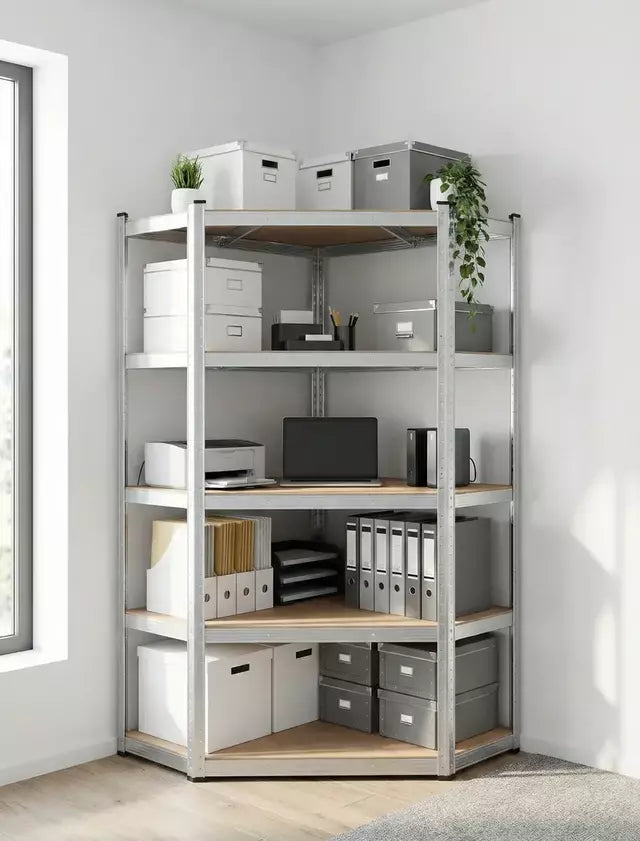 Estante Esquinero Galvanizado 180x90x40 Cm 5 Niveles 300 Kg Metálico