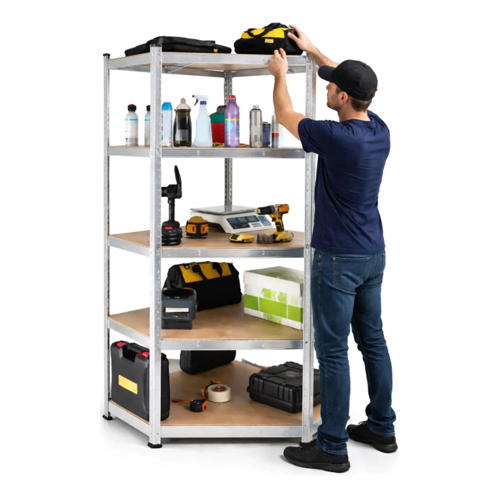 Estante Esquinero Galvanizado 180x90x40 Cm 5 Niveles 300 Kg Metálico