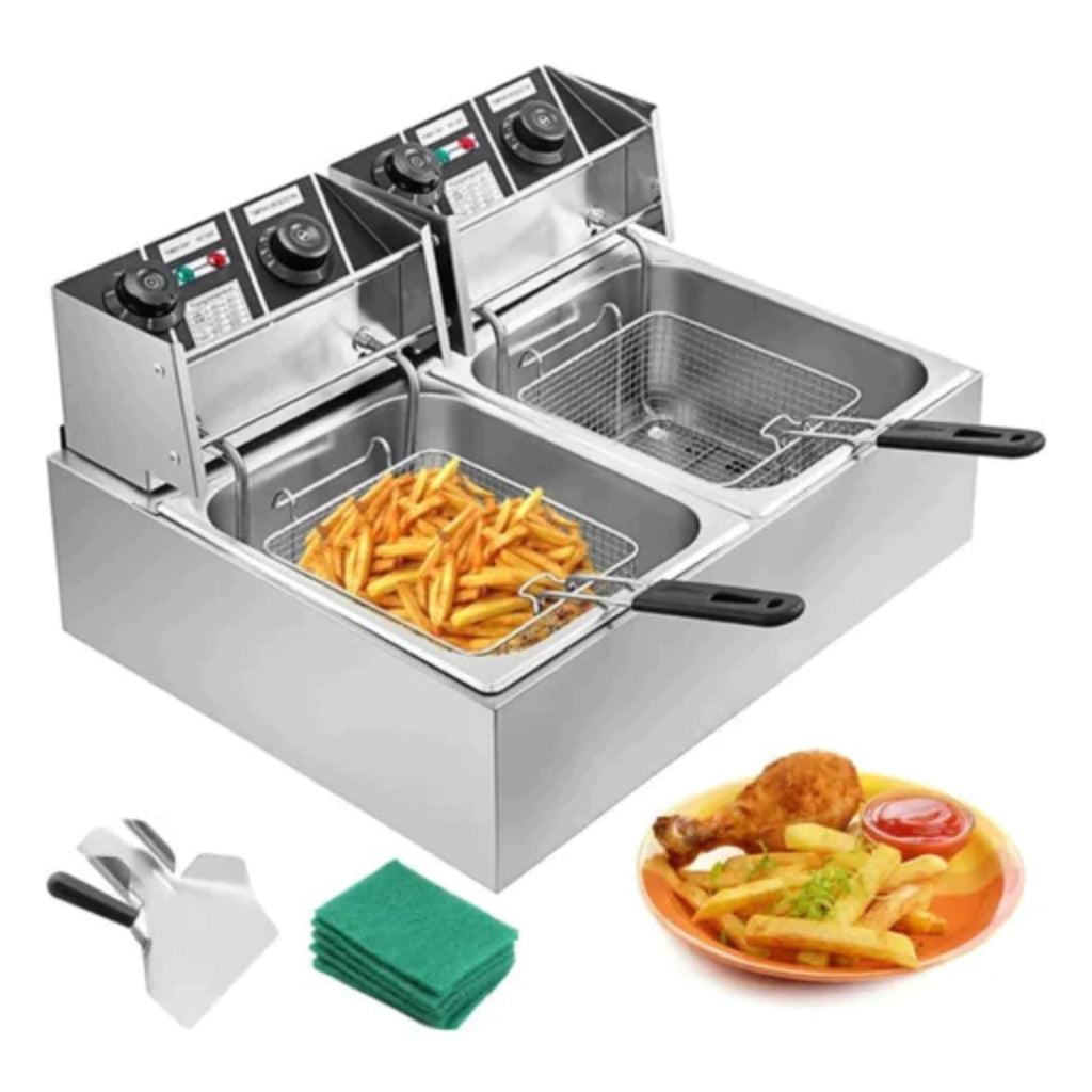 Freidora Electrica Doble Deposito 12 Litros